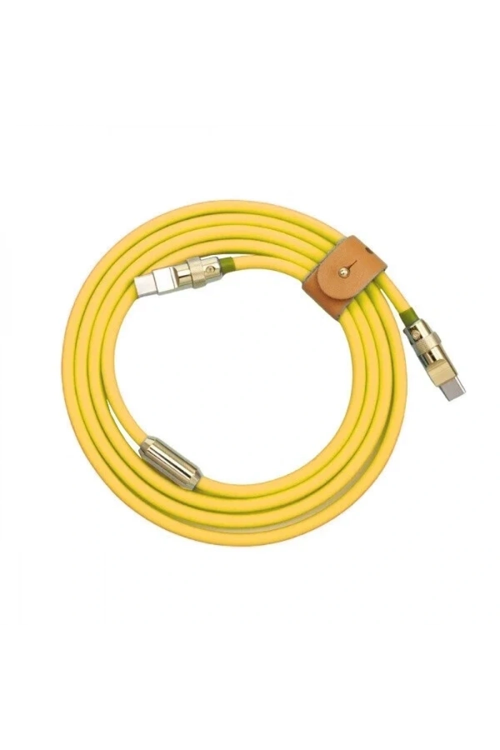 100W Sarı Type-C Silikon Hızlı Şarj Kablosu - 2 Metre
