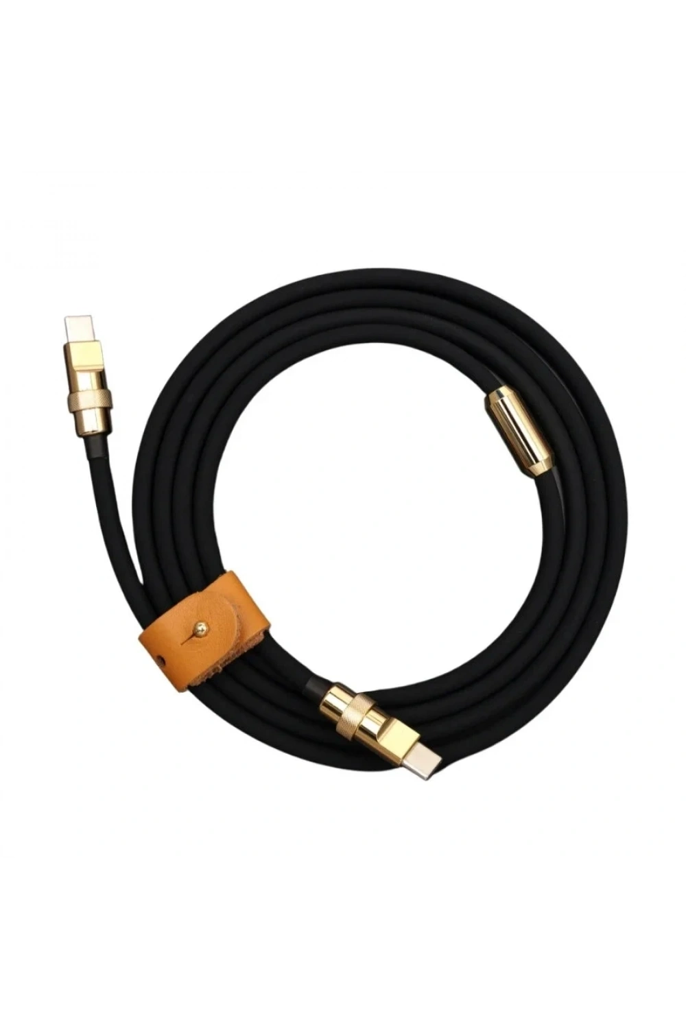 100W Siyah Type-C Silikon Hızlı Şarj Kablosu - 2 Metre