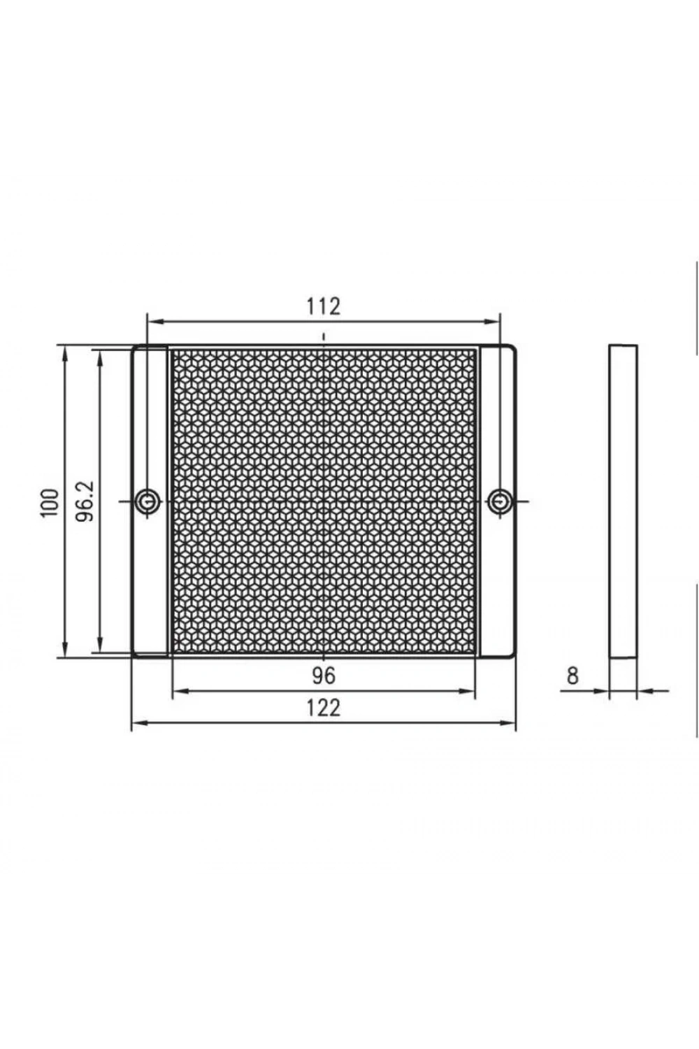 100x100mm Reflektör / Mesafe Sensörleri Uyumlu - Beyaz