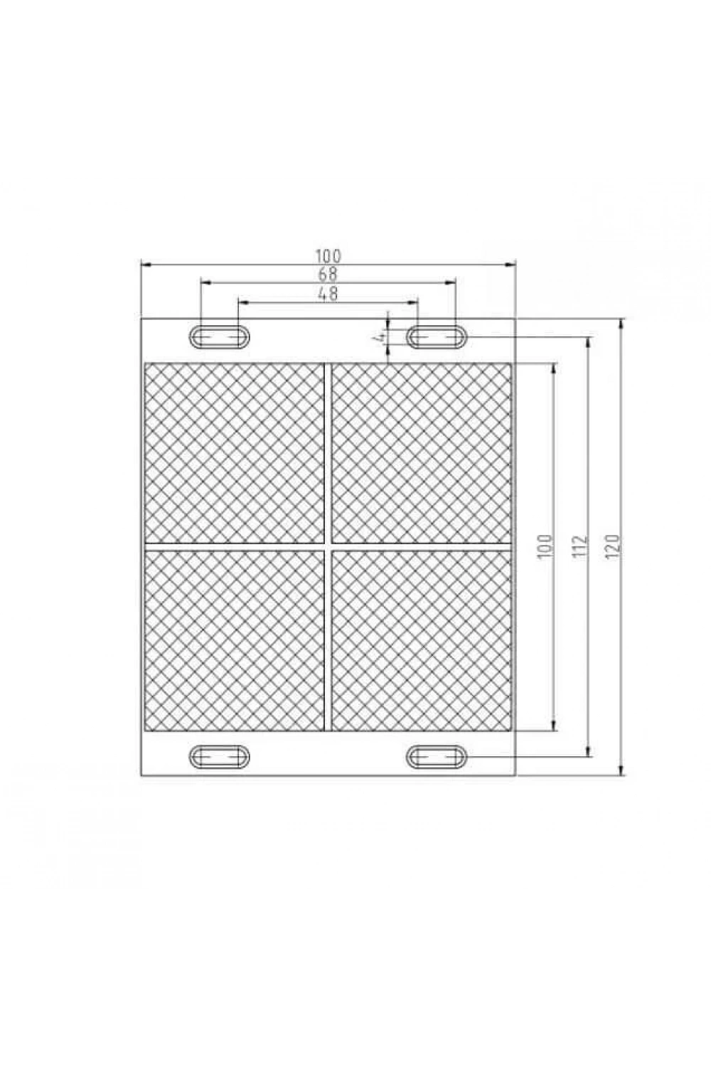100x100mm Reflektör / Mesafe Sensörleri Uyumlu - Siyah