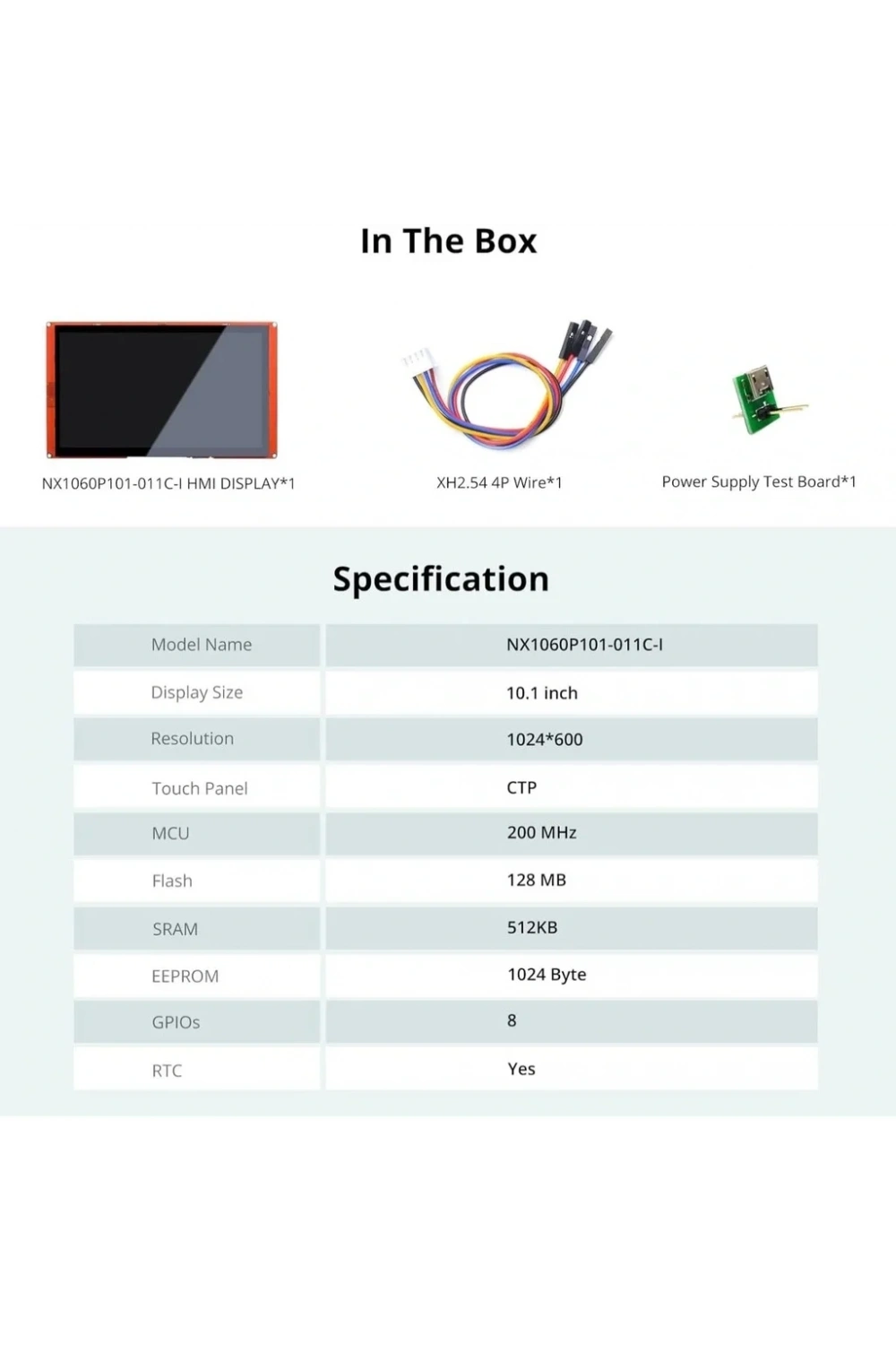 10.1 Inch Nextion Dokunmatik NX1060P101-011C-I