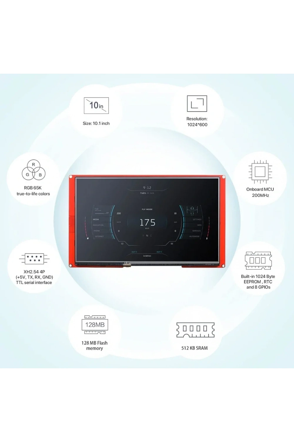 10.1 Inch Nextion Dokunmatik NX1060P101-011R-I