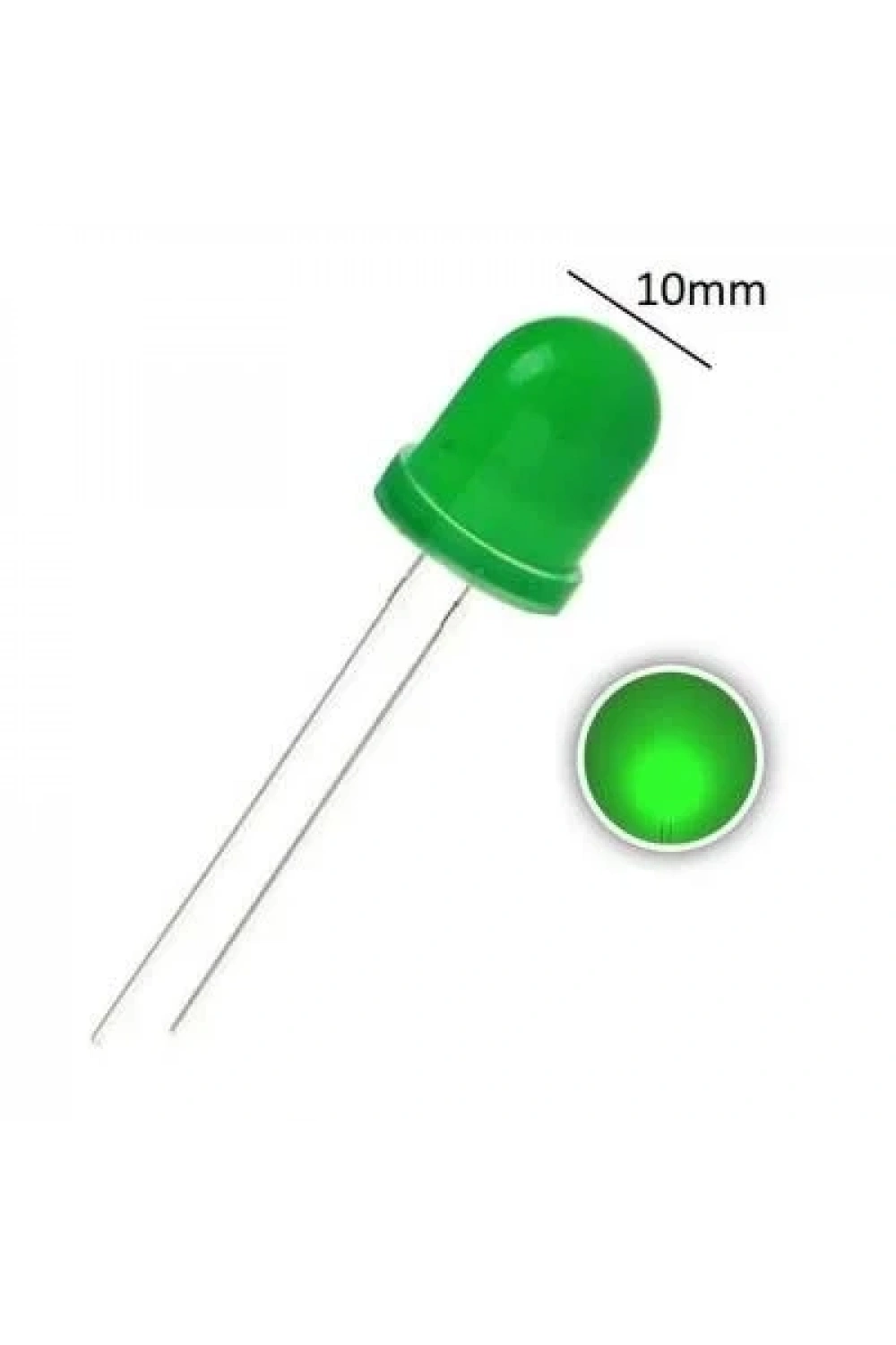 10mm Yeşil Led - 10 Adet