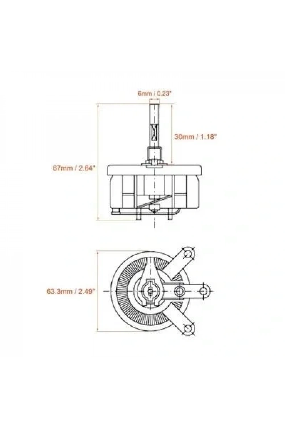 10R 50W BC1 Reosta Direnç - Potansiyometre