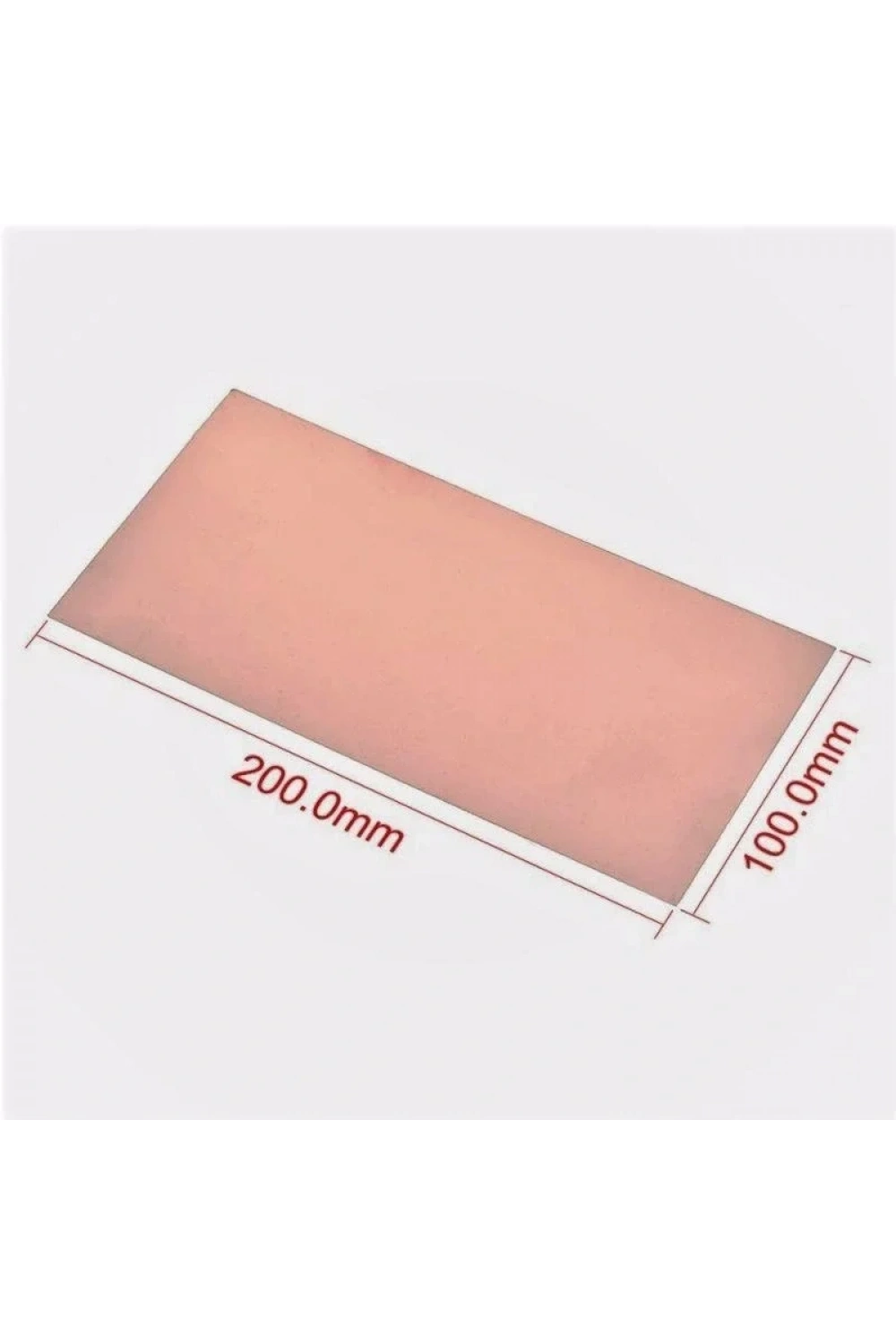 10x20 Bakır Plaket 100x200mm