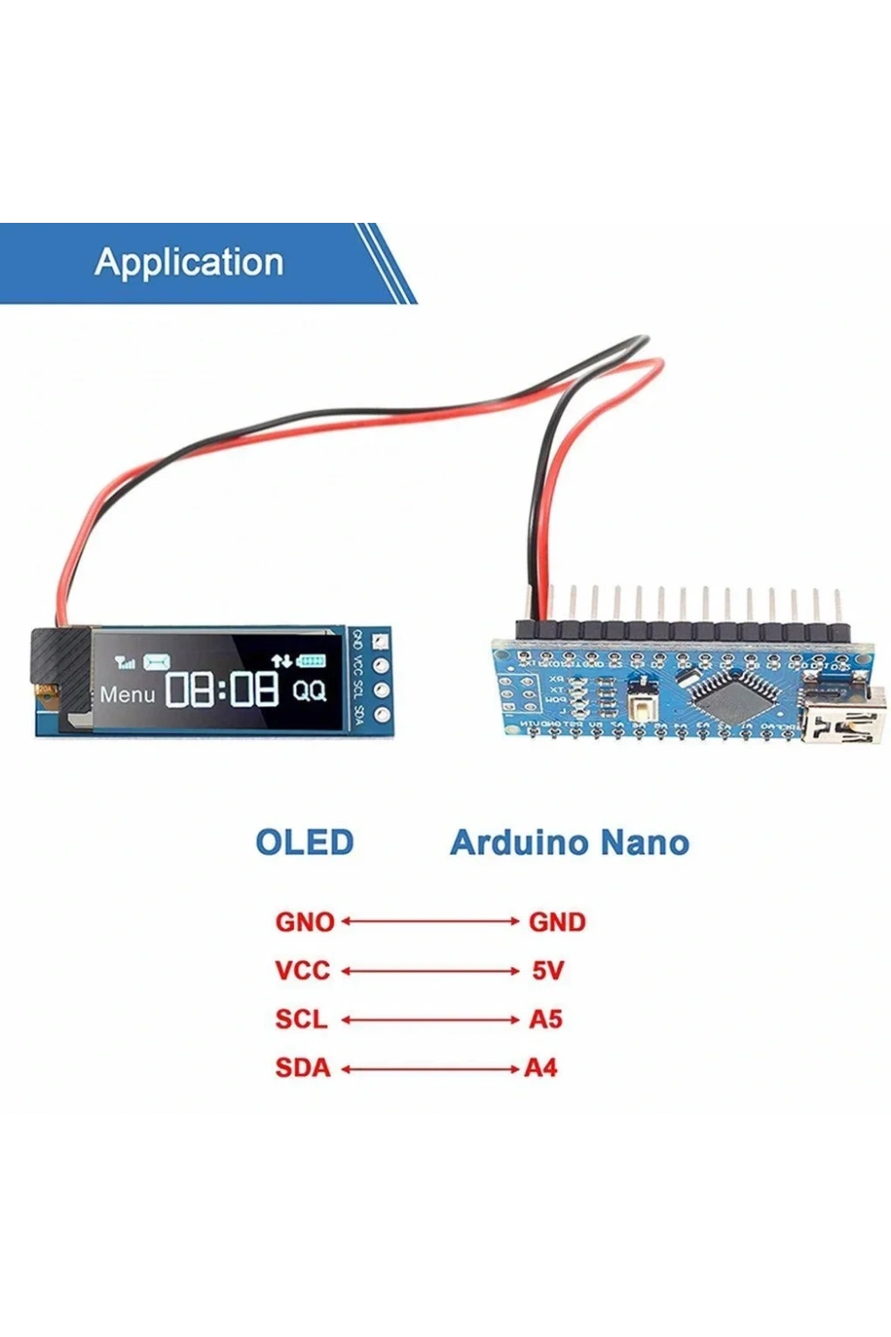 128x32 Oled Lcd Ekran 0.91 Inch SSD1306