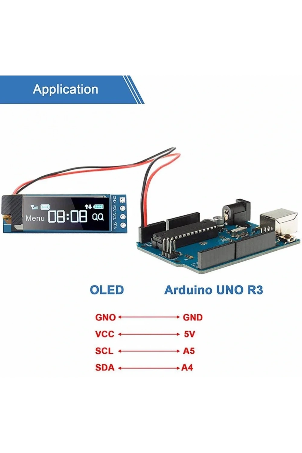 128x32 Oled Lcd Ekran 0.91 Inch SSD1306
