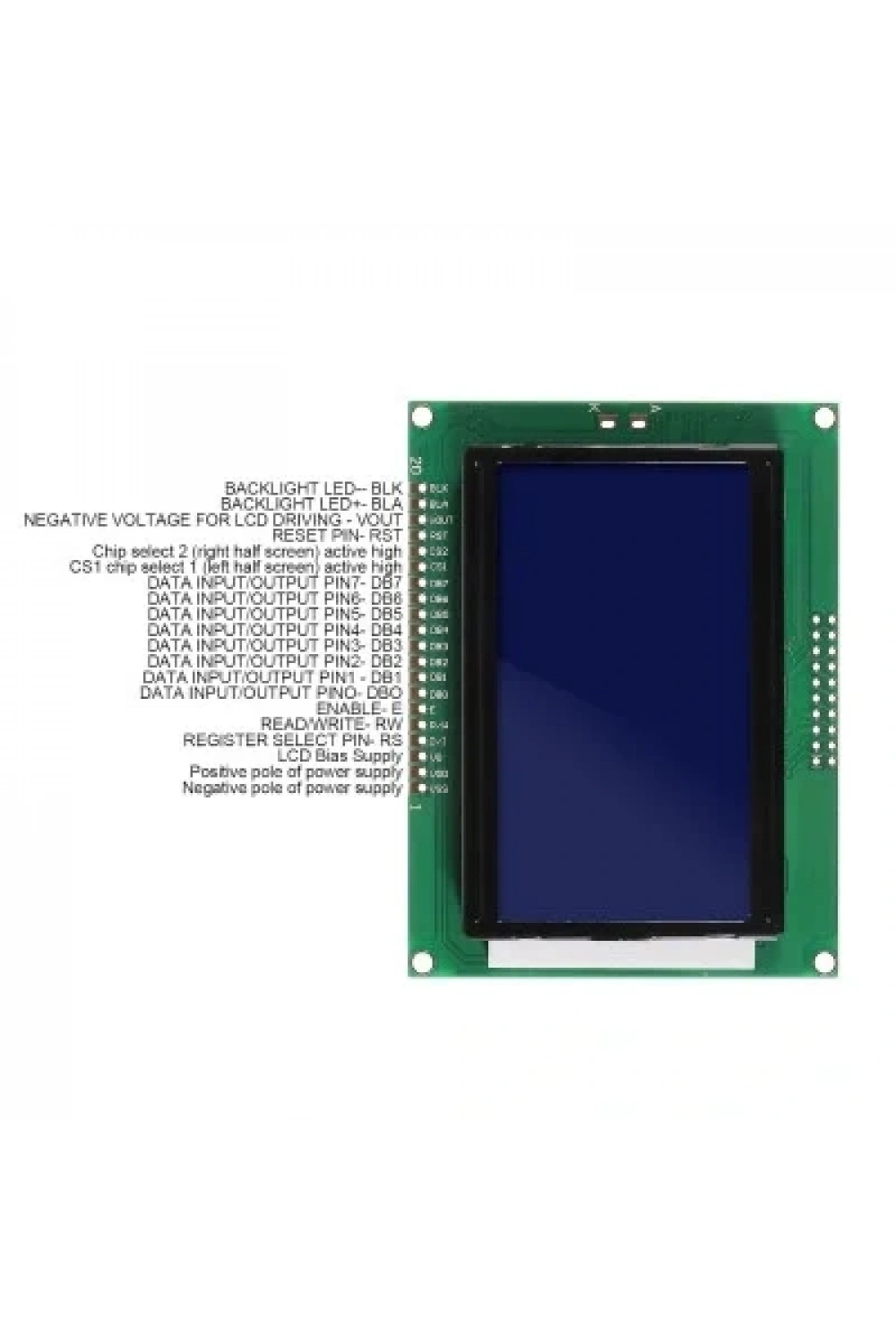 128x64 Grafik LCD Mavi