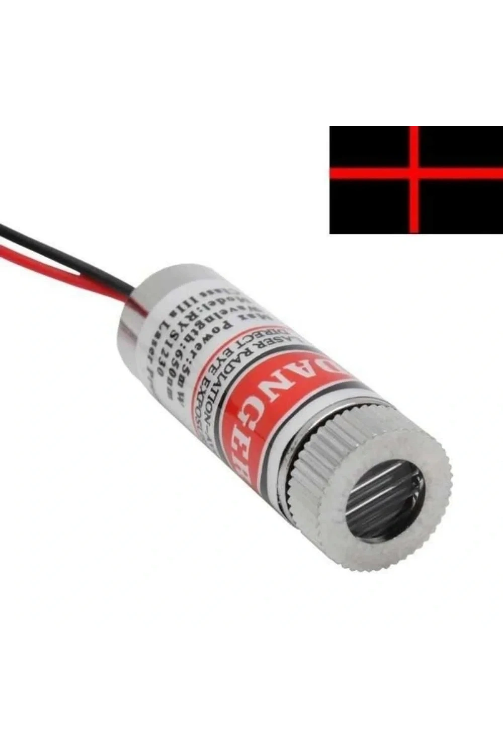 12mm 650nm 5mw Kırmızı Çapraz Kafalı Lazer