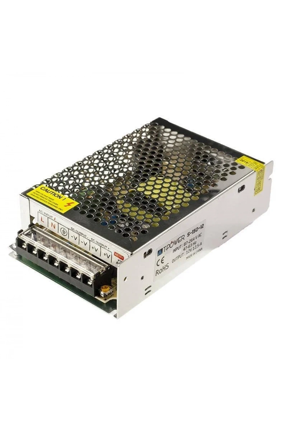 12V 12,5A Metal Case Power Supply