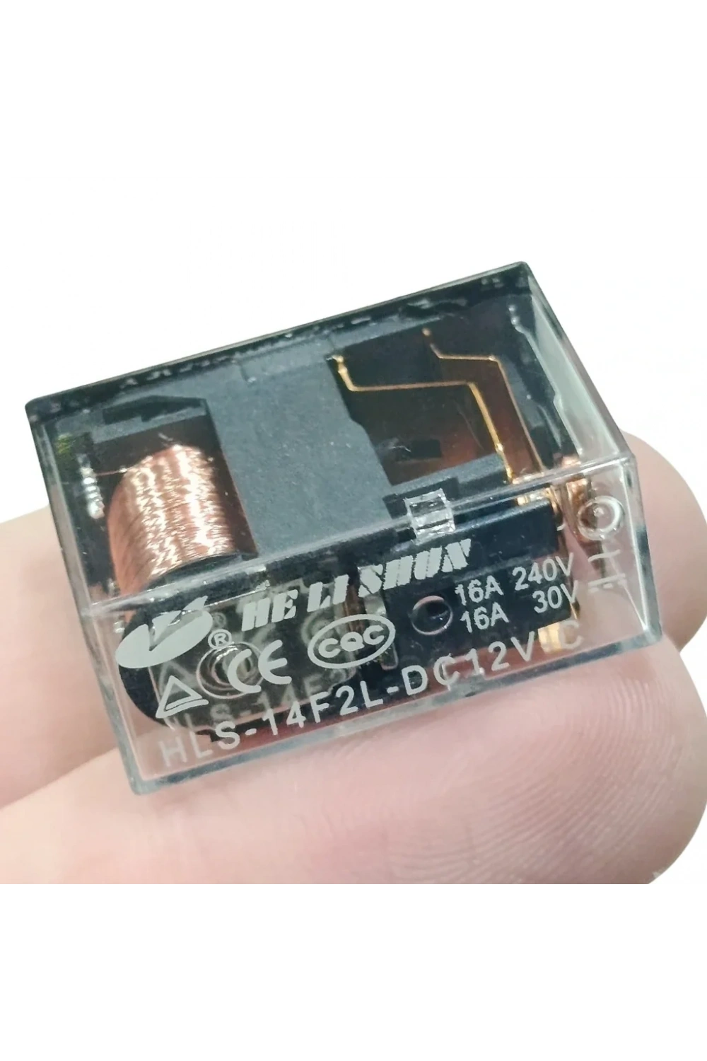 12V 16A Tek Kontak Röle - HLS-14F2L-DC12V-C