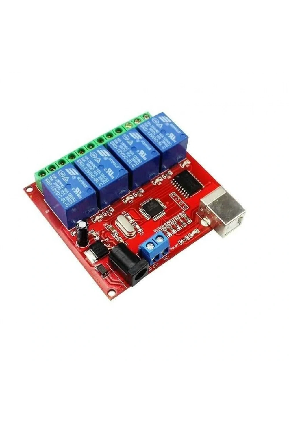 12V 4 Kanallı USB Röle Kontrol Kartı
