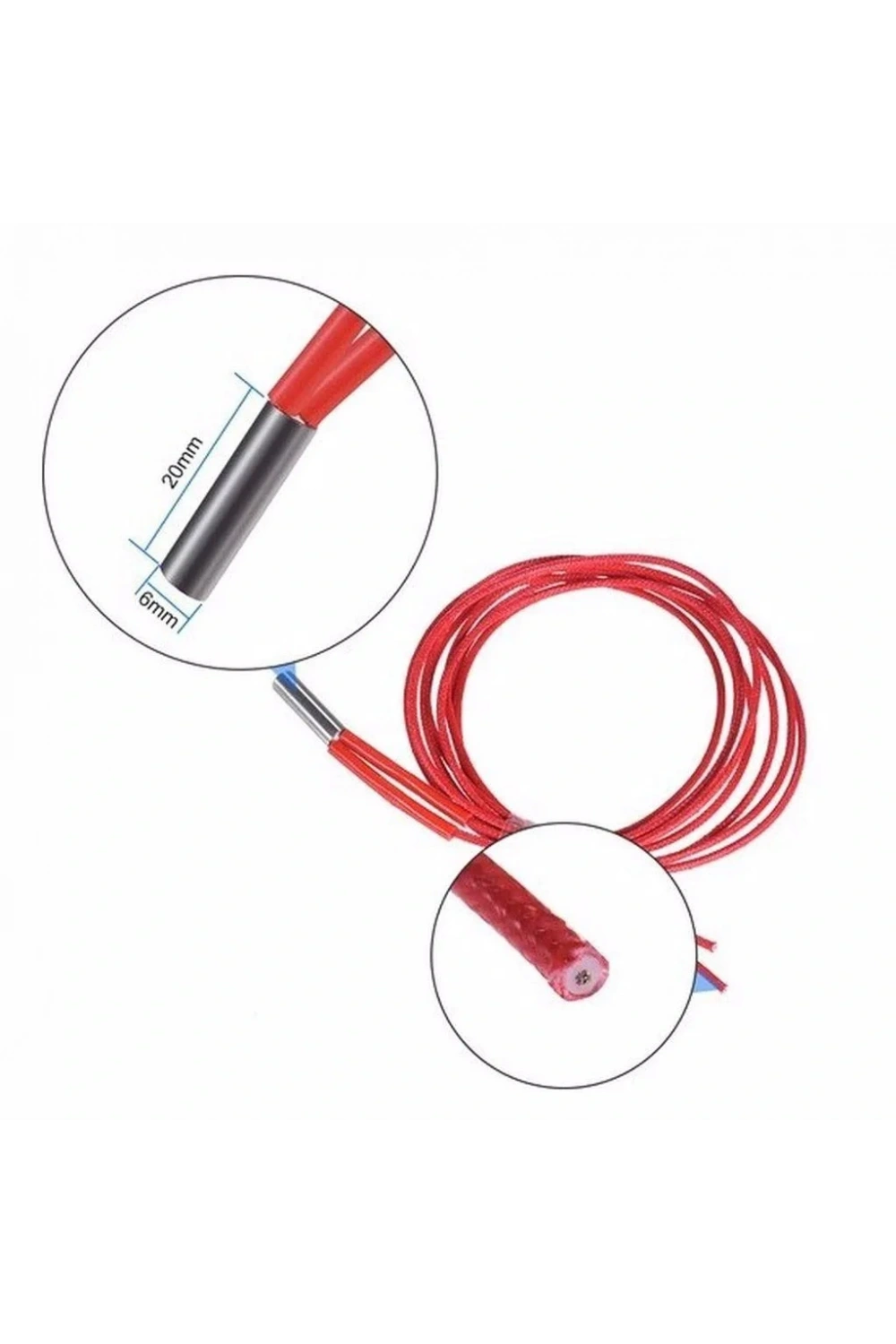 12V 40W 3 Boyutlu Yazıcı Extruder Isıtıcı Fişek