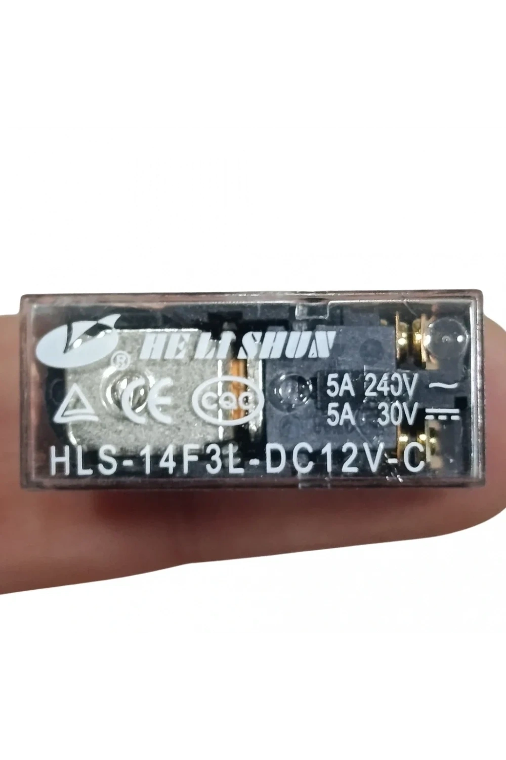 12V 5A Çift Kontak Röle - HLS-14F3L-DC12V-C