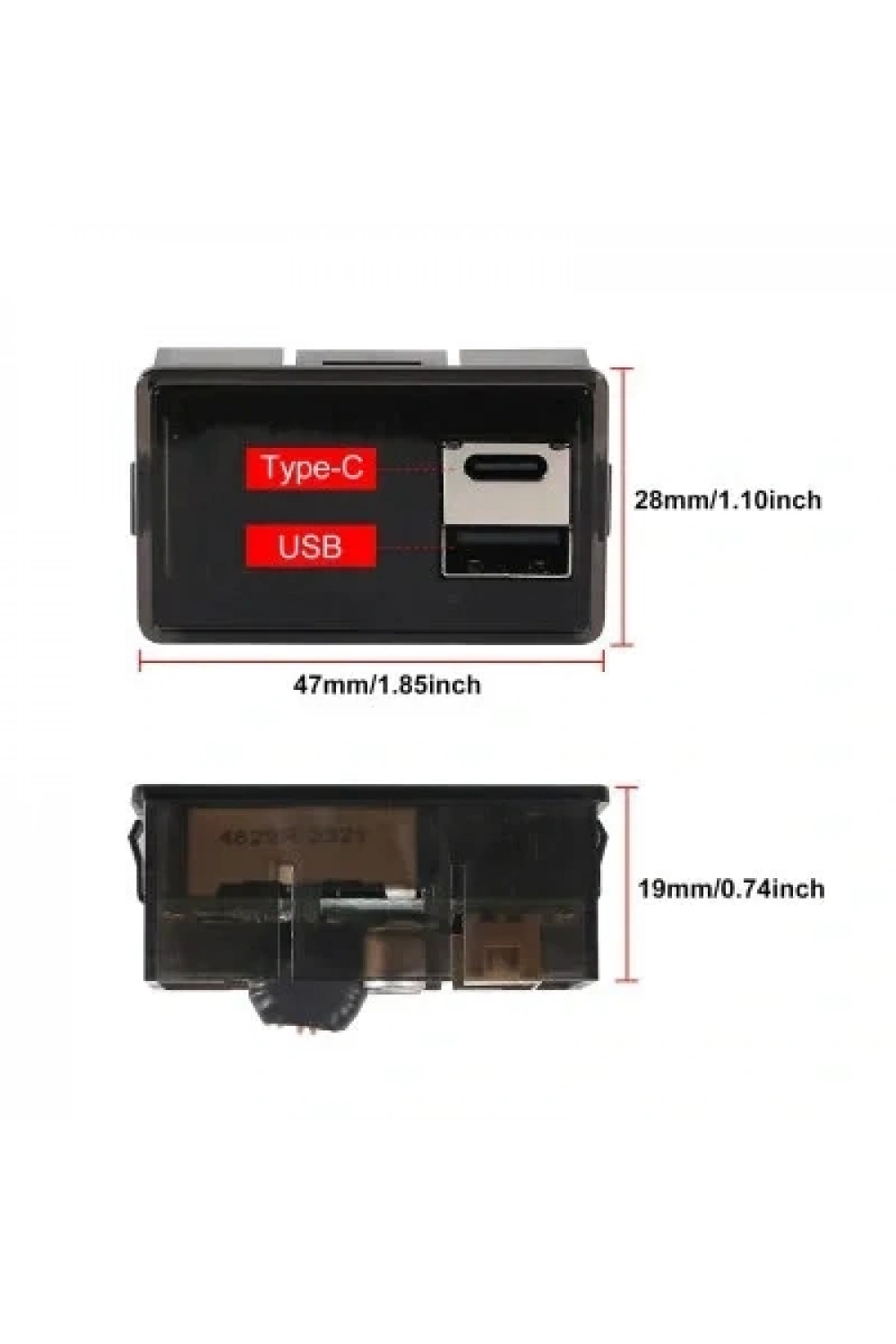 12V Akü Kapasite Göstergesi USB+Type-C - Beyaz