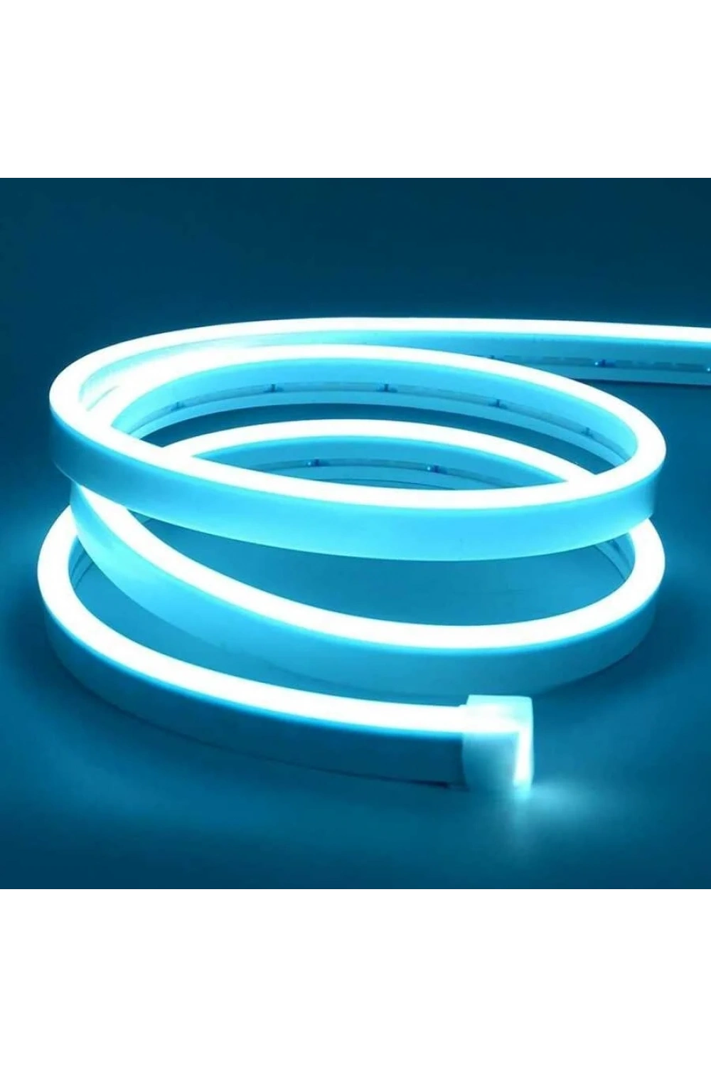 12V Esnek Neon Şerit Led 5 Metre - Buz Mavisi