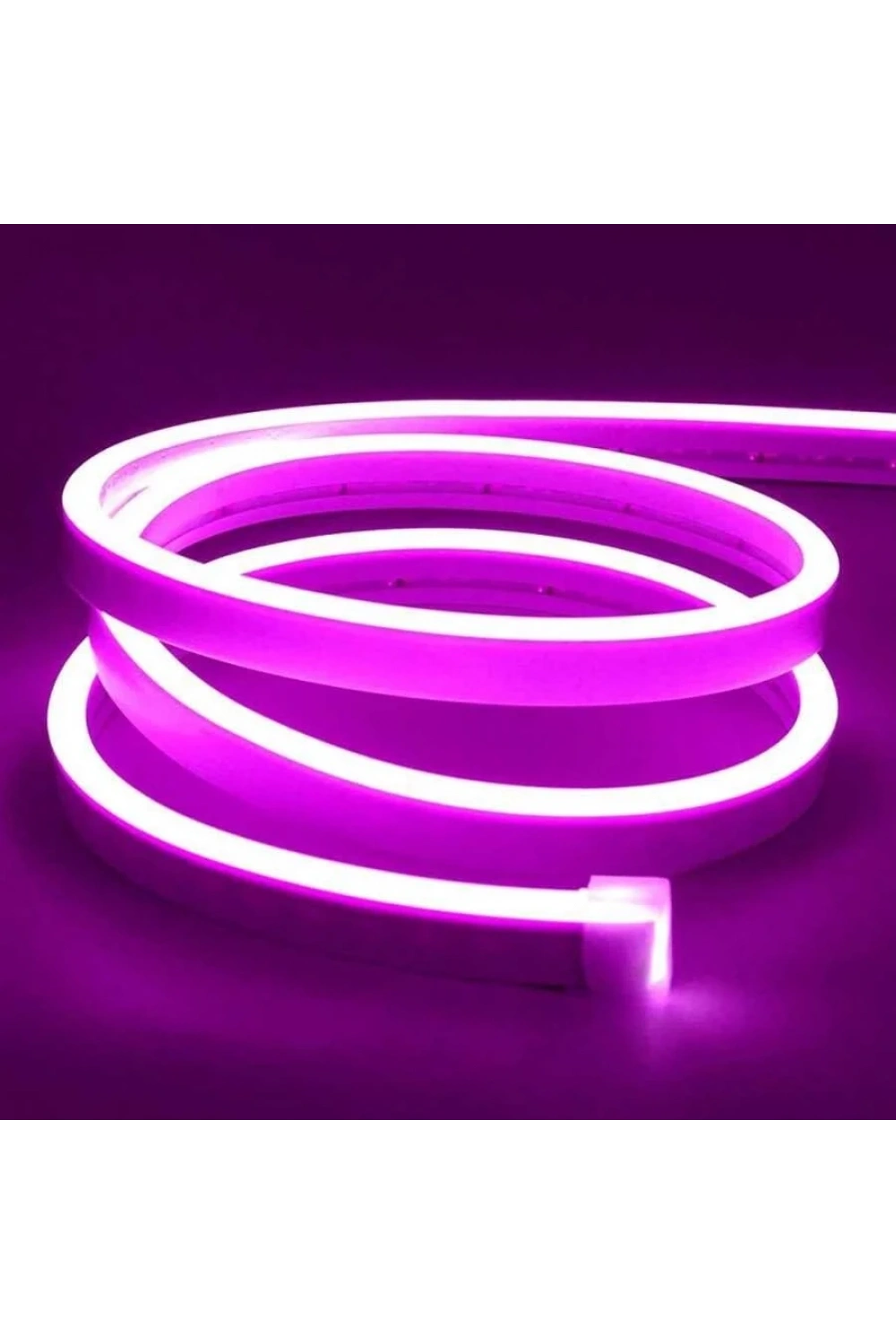 12V Esnek Neon Şerit Led 5 Metre - Pembe