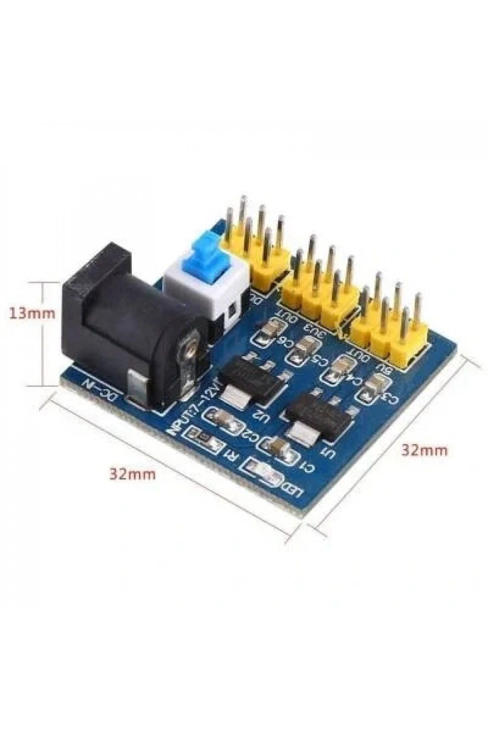 12V Giriş 3.3V. 5V Çoklu Çıkışlı Regülatör Kartı