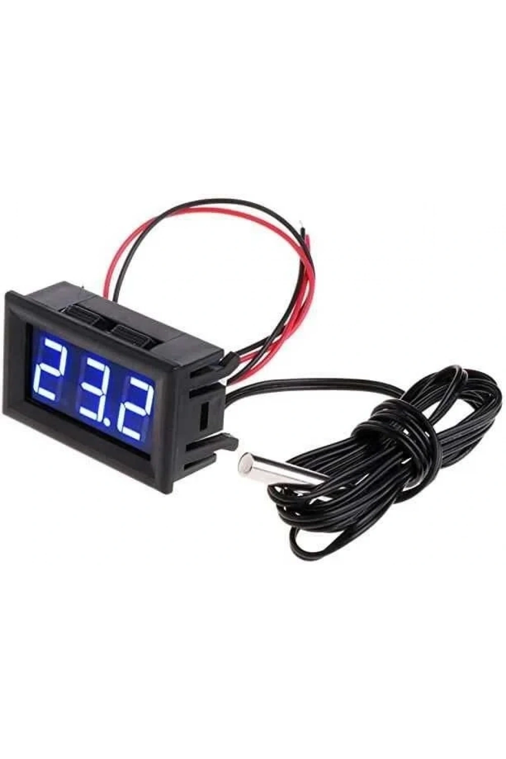 12V Termometre Su Geçirmez Sıcaklık Sensörü - Mavi