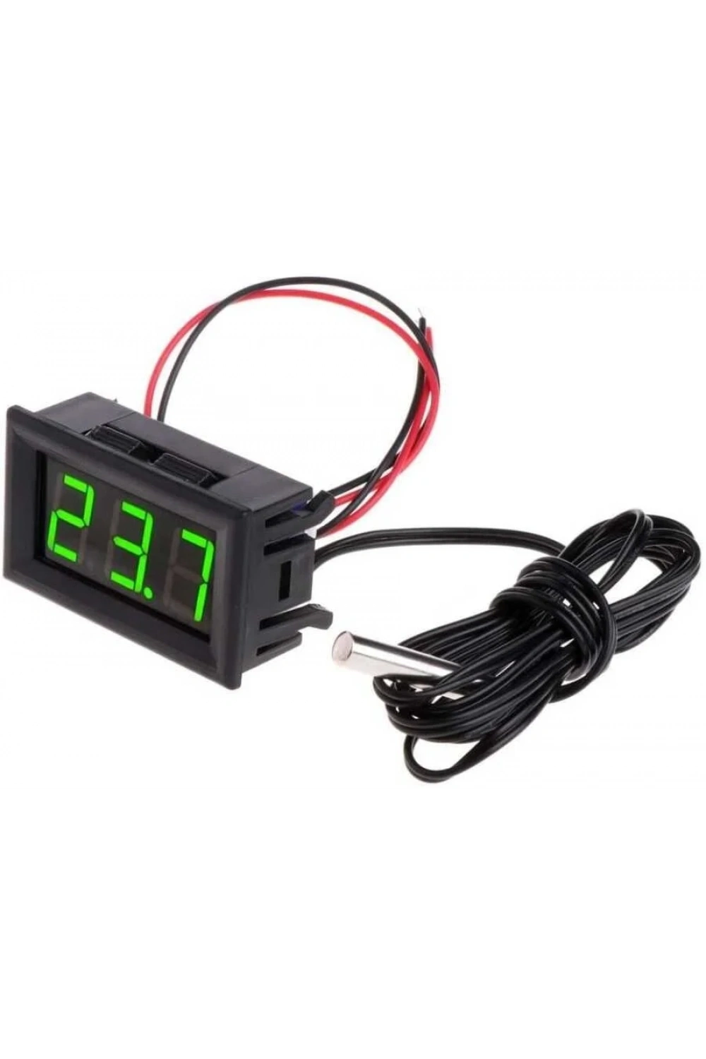 12V Termometre Su Geçirmez Sıcaklık Sensörü - Yeşil