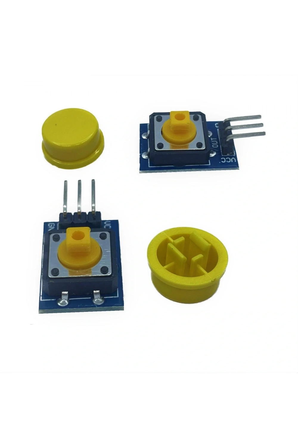 12x12mm Push Buton Switch Modül Sarı Kapak 1 Adet