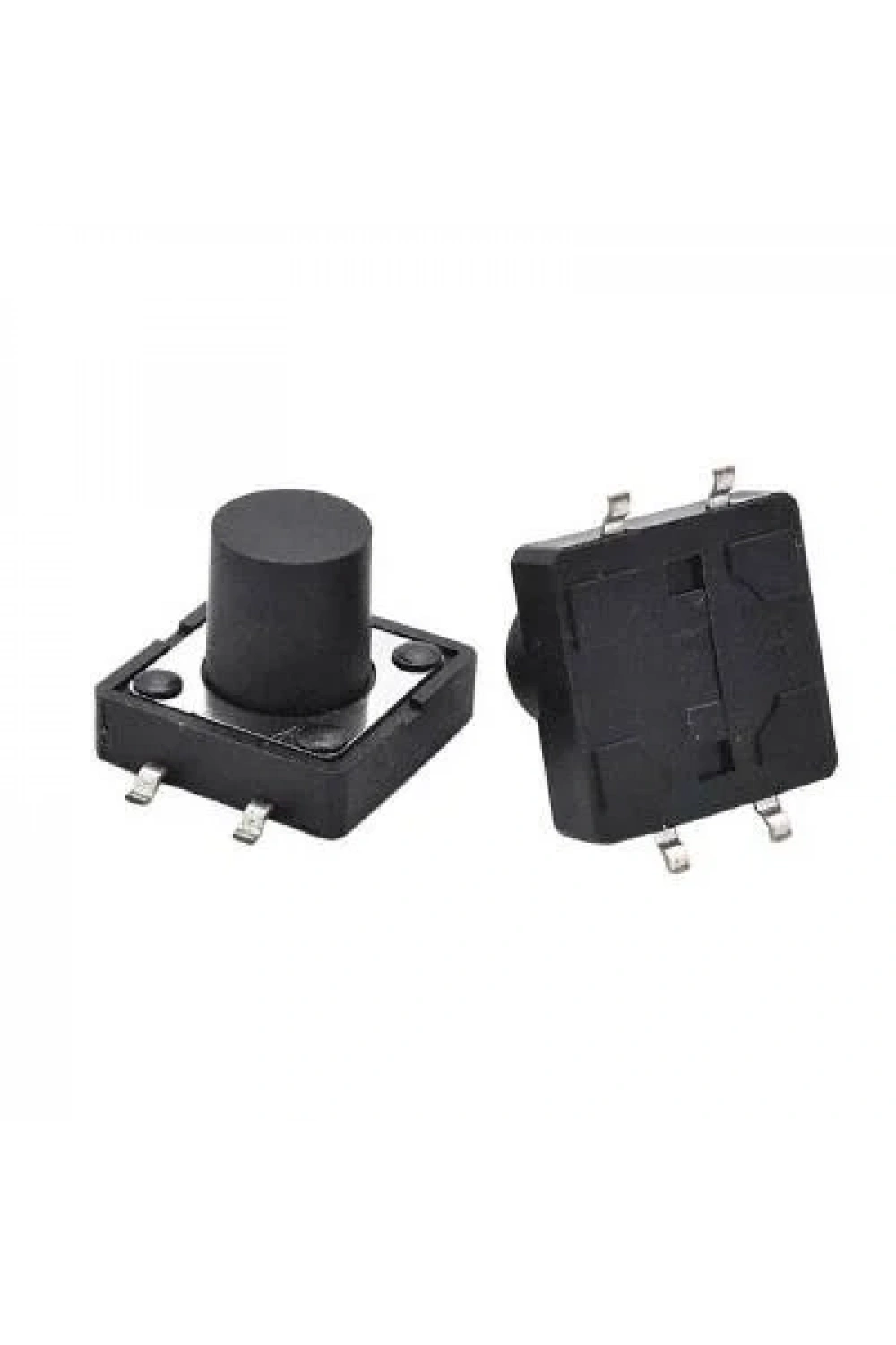 12x12x12.5mm 4 Pinli SMD Siyah Push Buton - Tact Switch