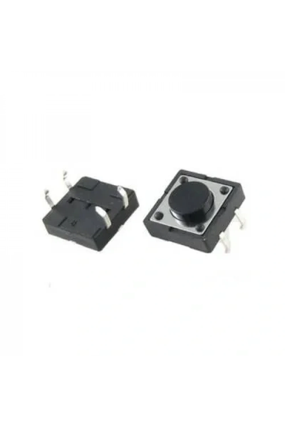 12x12x5mm 4 Pinli Siyah Push Buton - Tact Switch