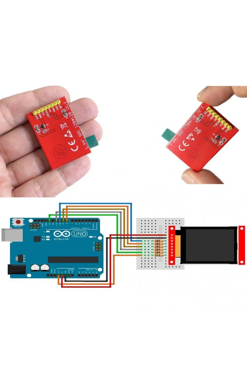 1.44 Inch Oled 128X128 SPI ST7735S Renkli TFT LCD Ekran Modülü