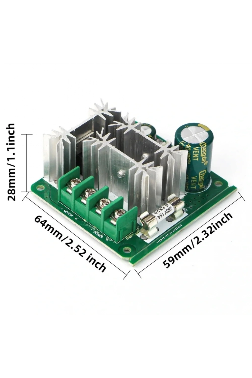 15A 6-90V PWM DC Motor Sürücü Motor Hız Kontrol Modülü