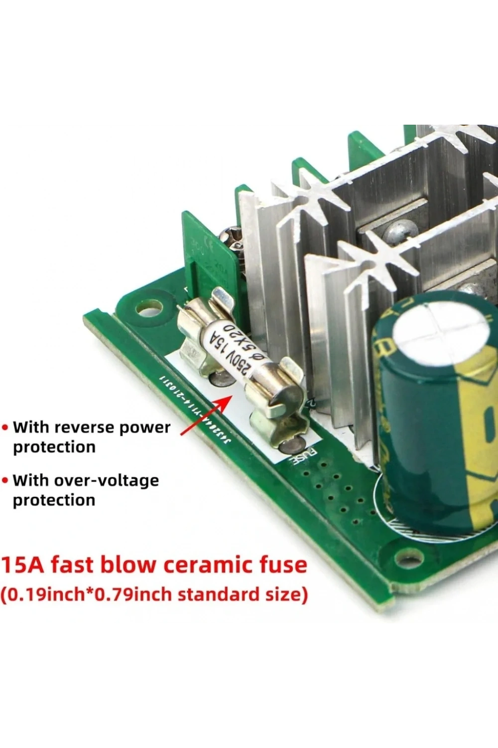 15A 6-90V PWM DC Motor Sürücü Motor Hız Kontrol Modülü