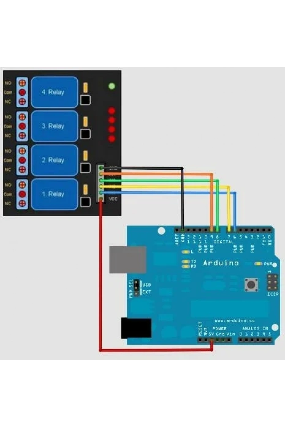 16 Kanallı 12V Röle Kartı