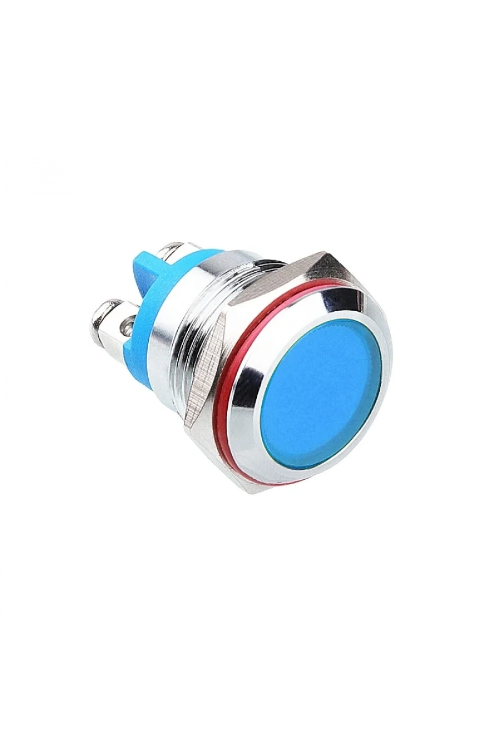 16L-P1 16mm 12-24V Metal Sinyal Lambası - Mavi