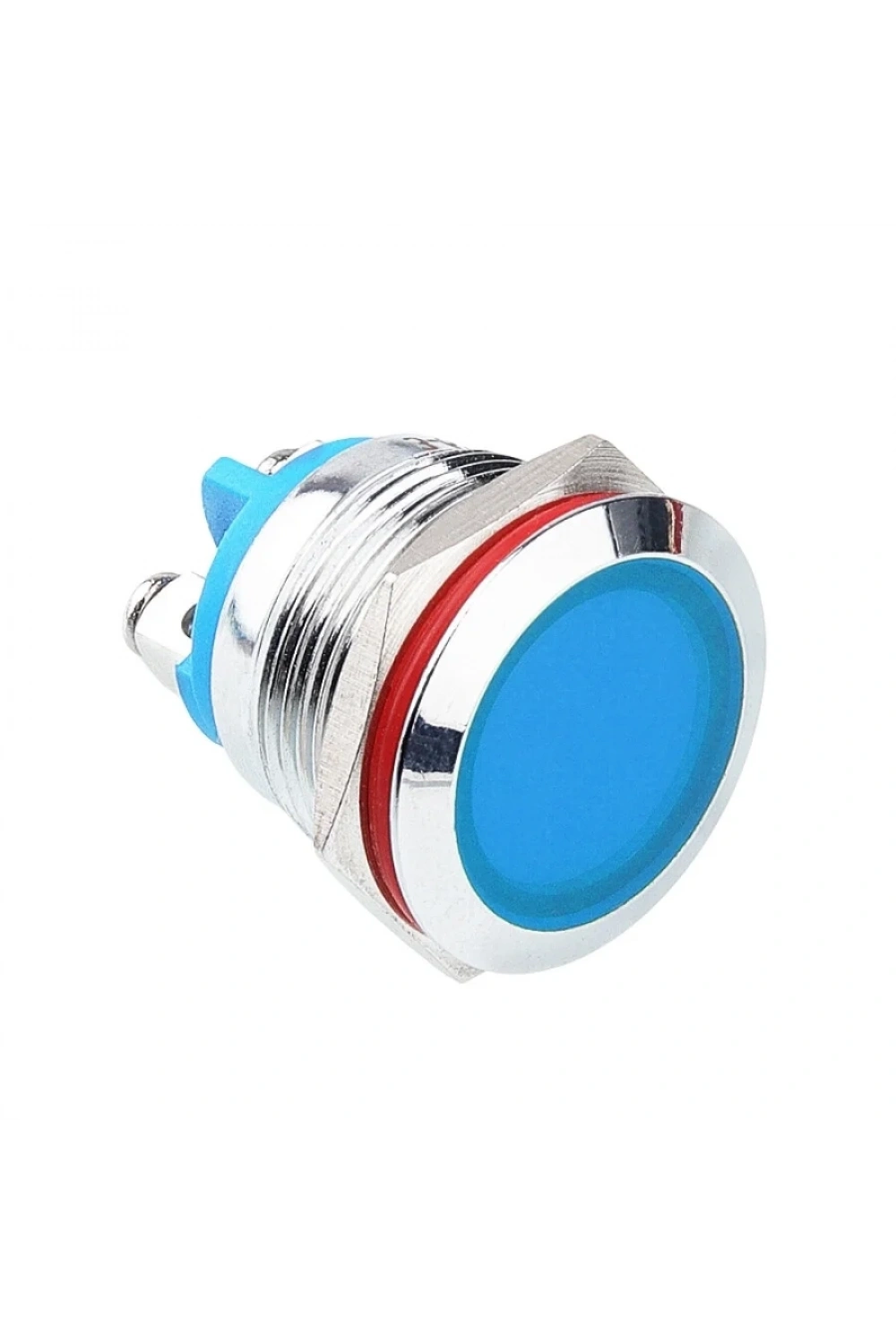 19L-P1 19mm 12-24V Metal Sinyal Lambası - Mavi