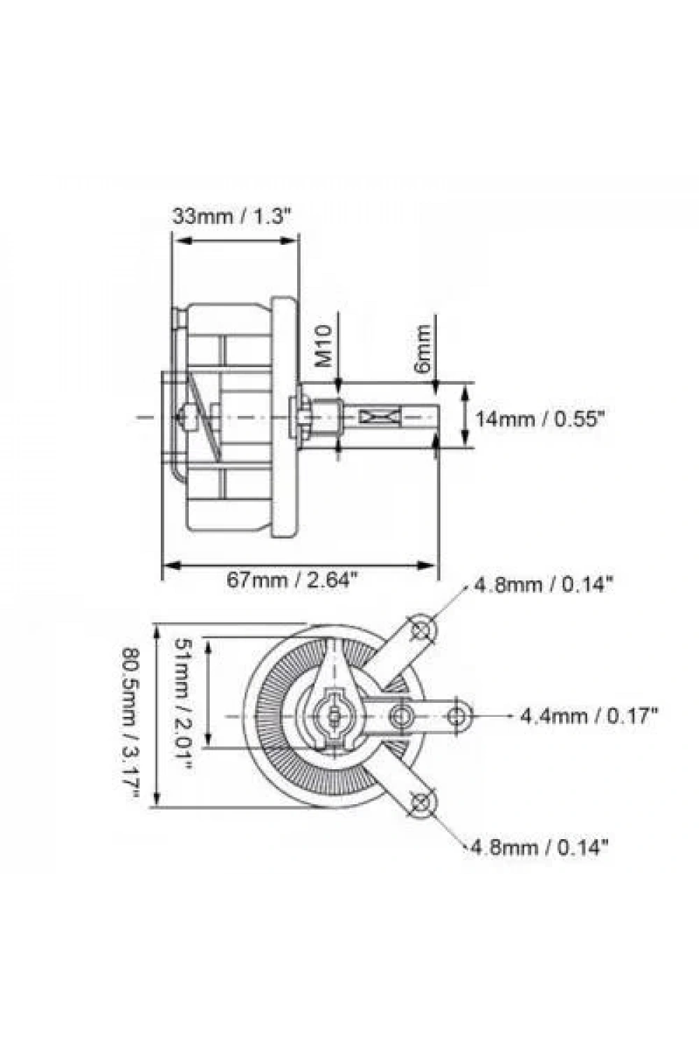 1R 100W BC1 Reosta Direnç - Potansiyometre