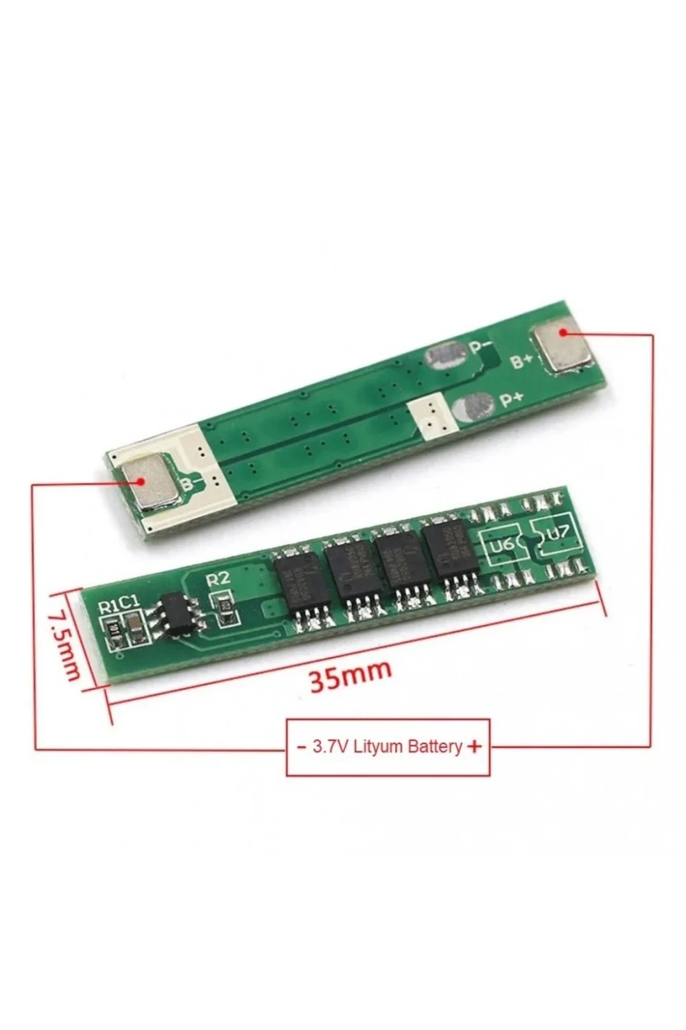 1S 10A BMS 18650 Lityum Pil Şarj Koruma Devresi