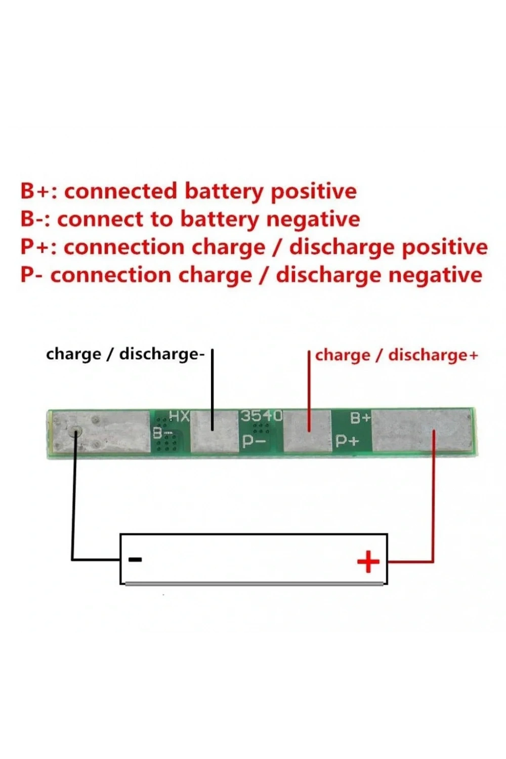 1S 4A BMS 3.7V 18650 Lityum Pil Şarj Koruma Devresi