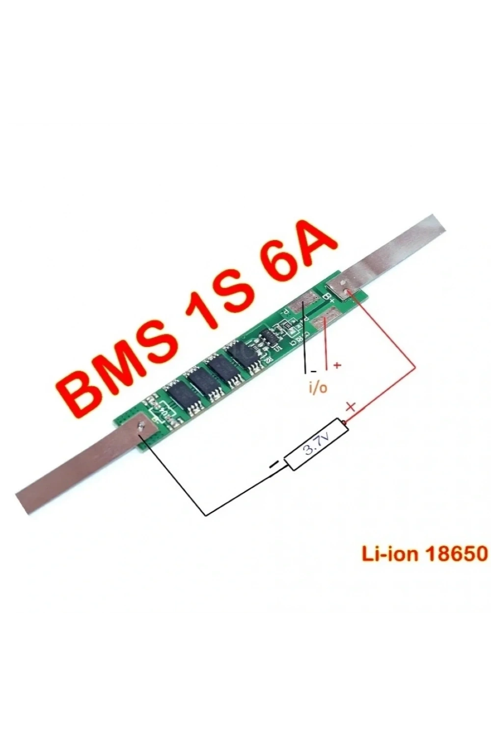 1S 6A BMS 3.7V Nikelli 18650 Lityum Pil Şarj Koruma Devresi