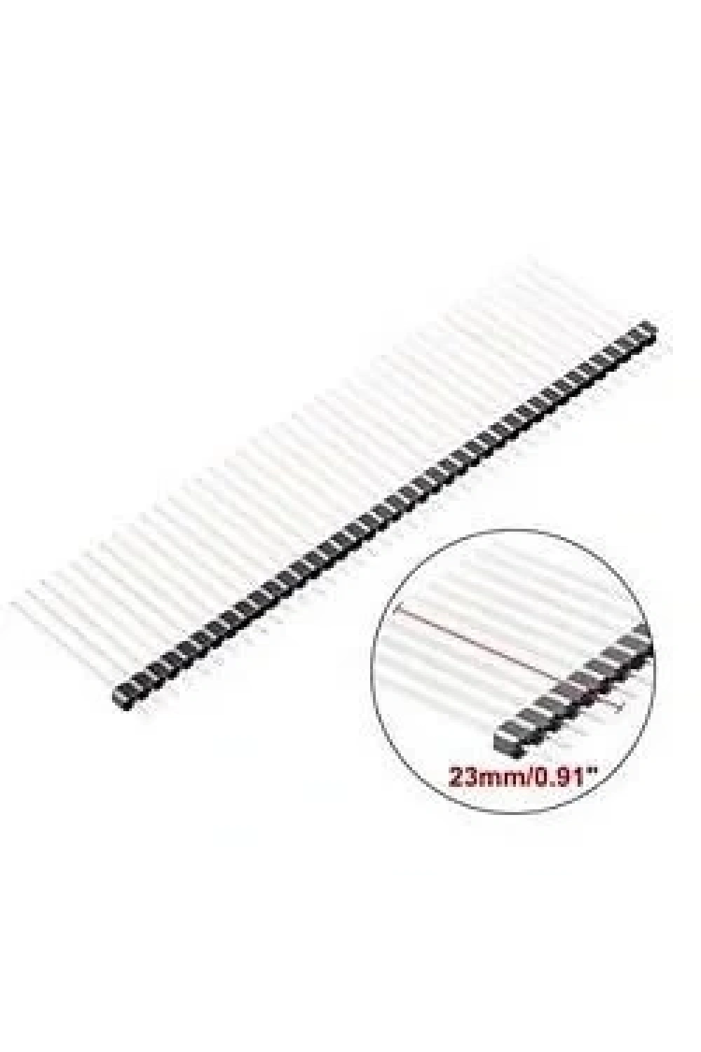 1x40 23mm Erkek Header 40 Pin 2.54mm 180 Derece