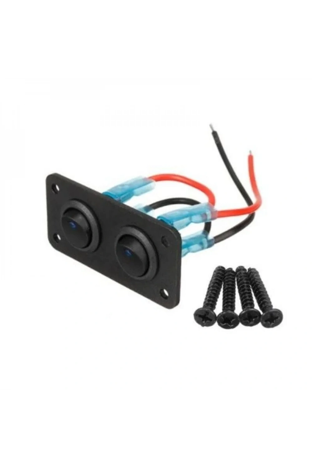 2li ON-OFF Mavi Nokta Işıklı Anahtar Switch Panel 12V-24V