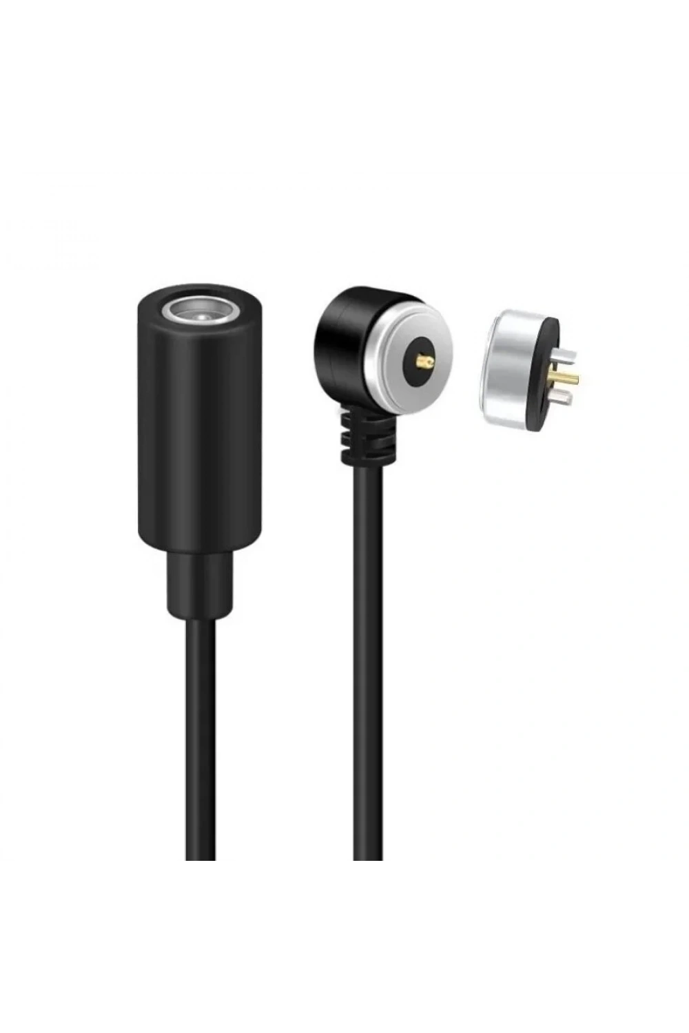 2-Pin 10mm 90C Kablolu Pogo Pin Manyetik Konnektör Takımı - DC Soketli