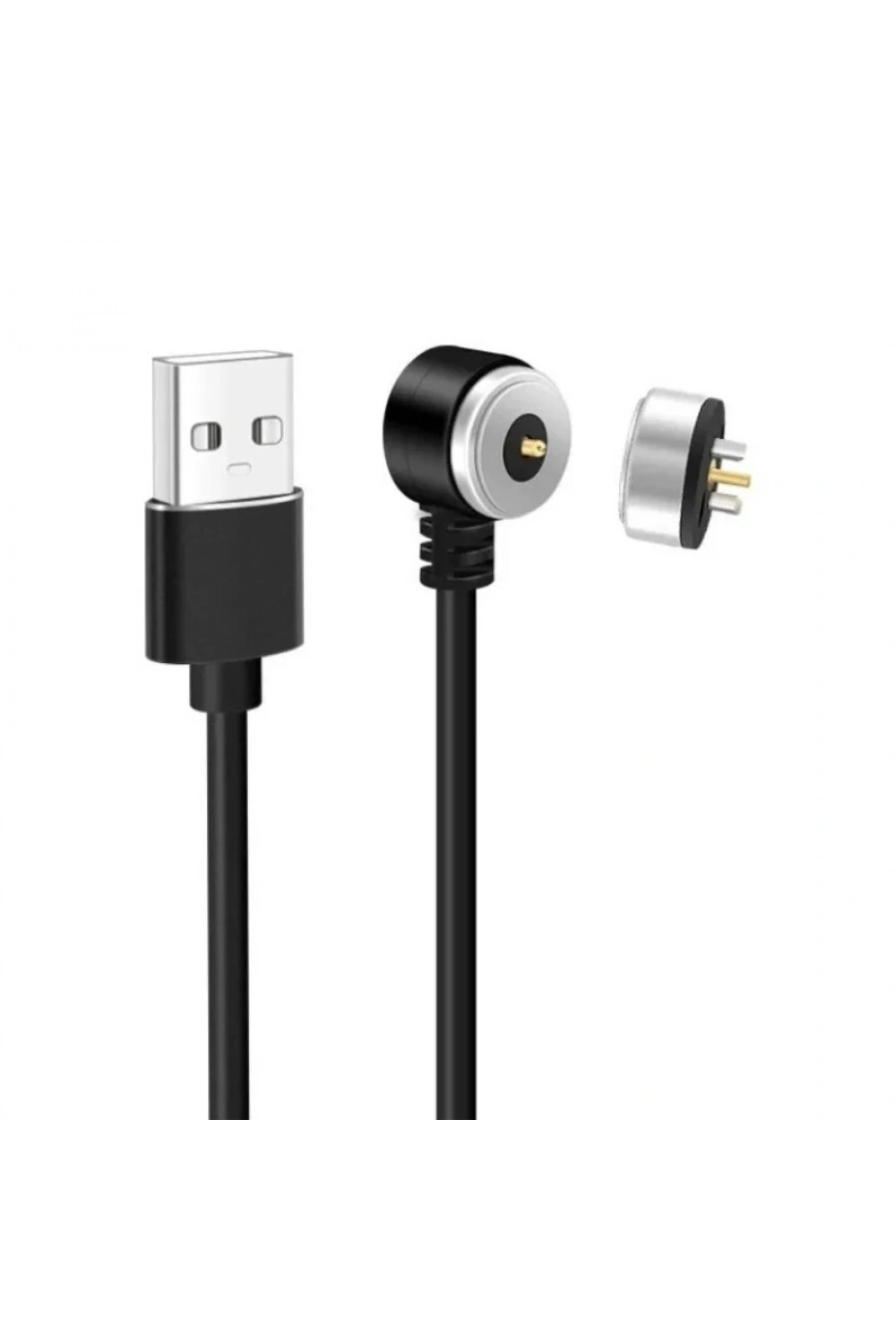 2-Pin 10mm 90C Kablolu Pogo Pin Manyetik Konnektör Takımı - USB Soketli