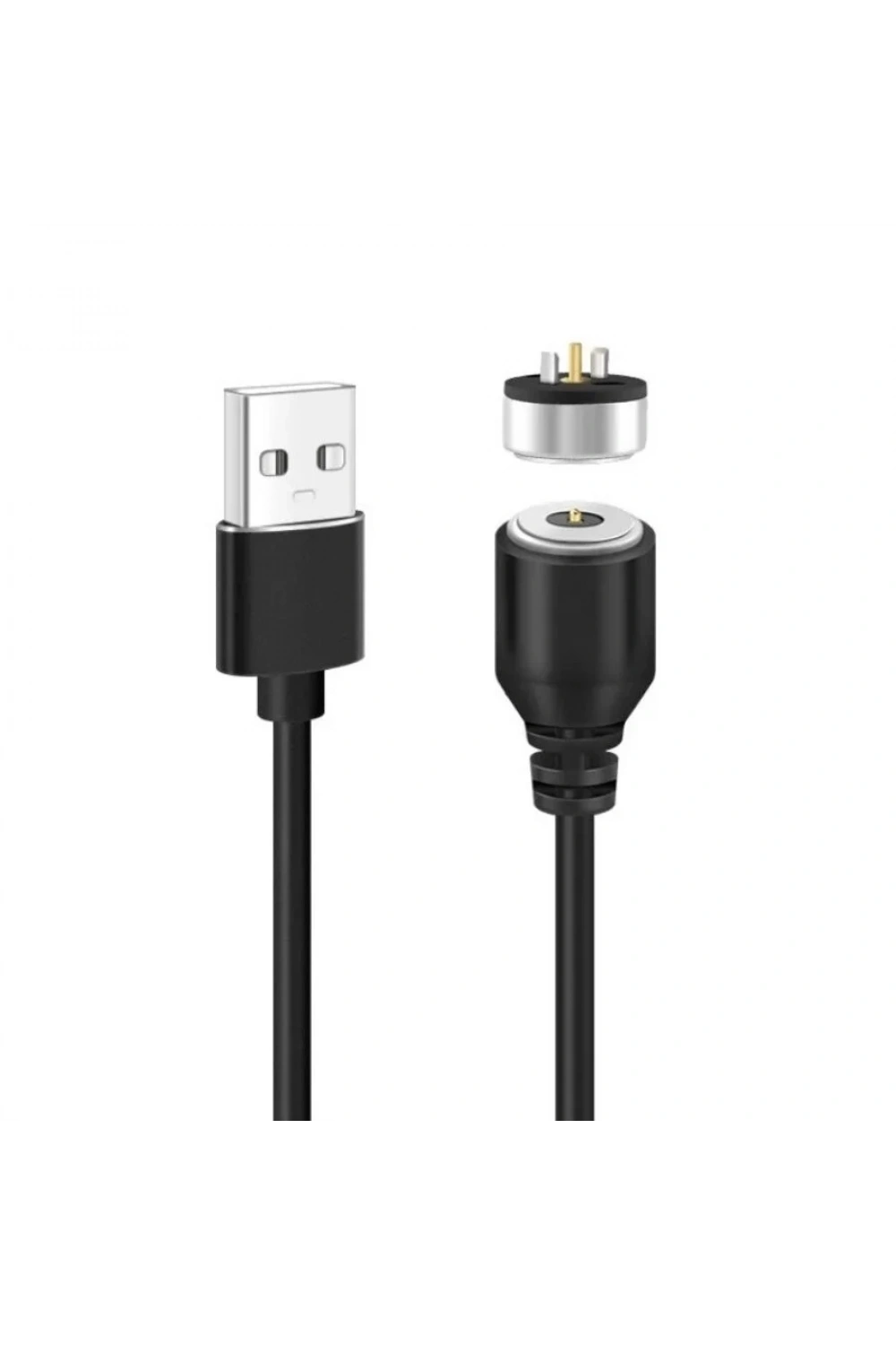 2-Pin 10mm Kablolu Pogo Pin Manyetik Konnektör Takımı - USB Soketli