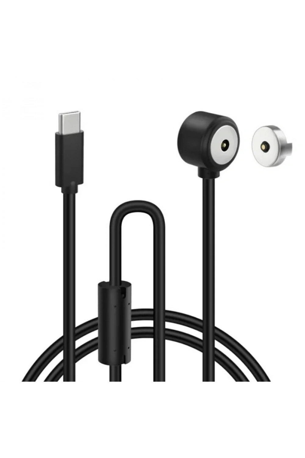 2-Pin 15mm 90C Kablolu Pogo Pin Manyetik Konnektör Takımı - Type-C Soketli