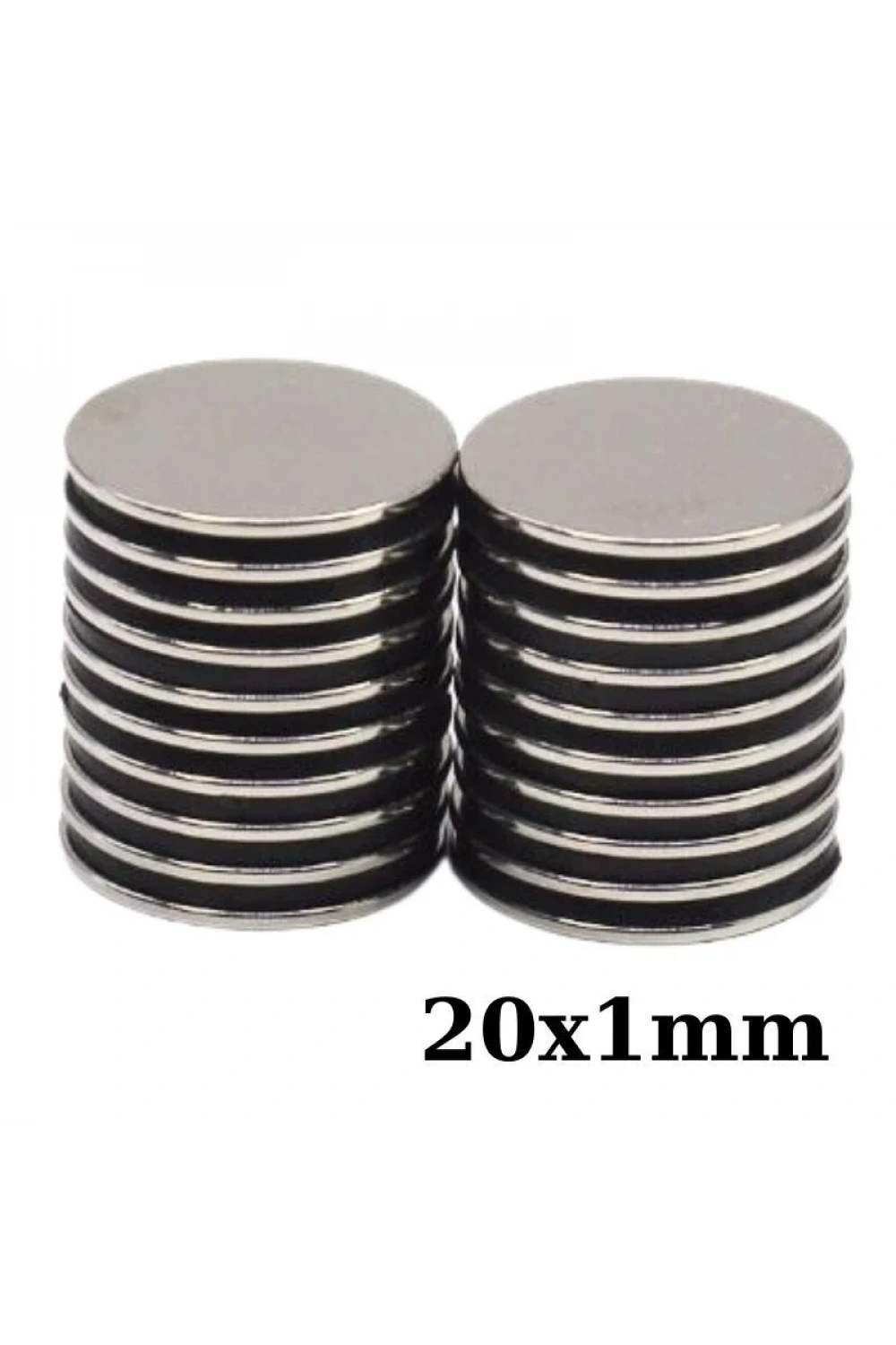 20x1mm Neodyum Güçlü Mıknatıs - Neodim Magnet