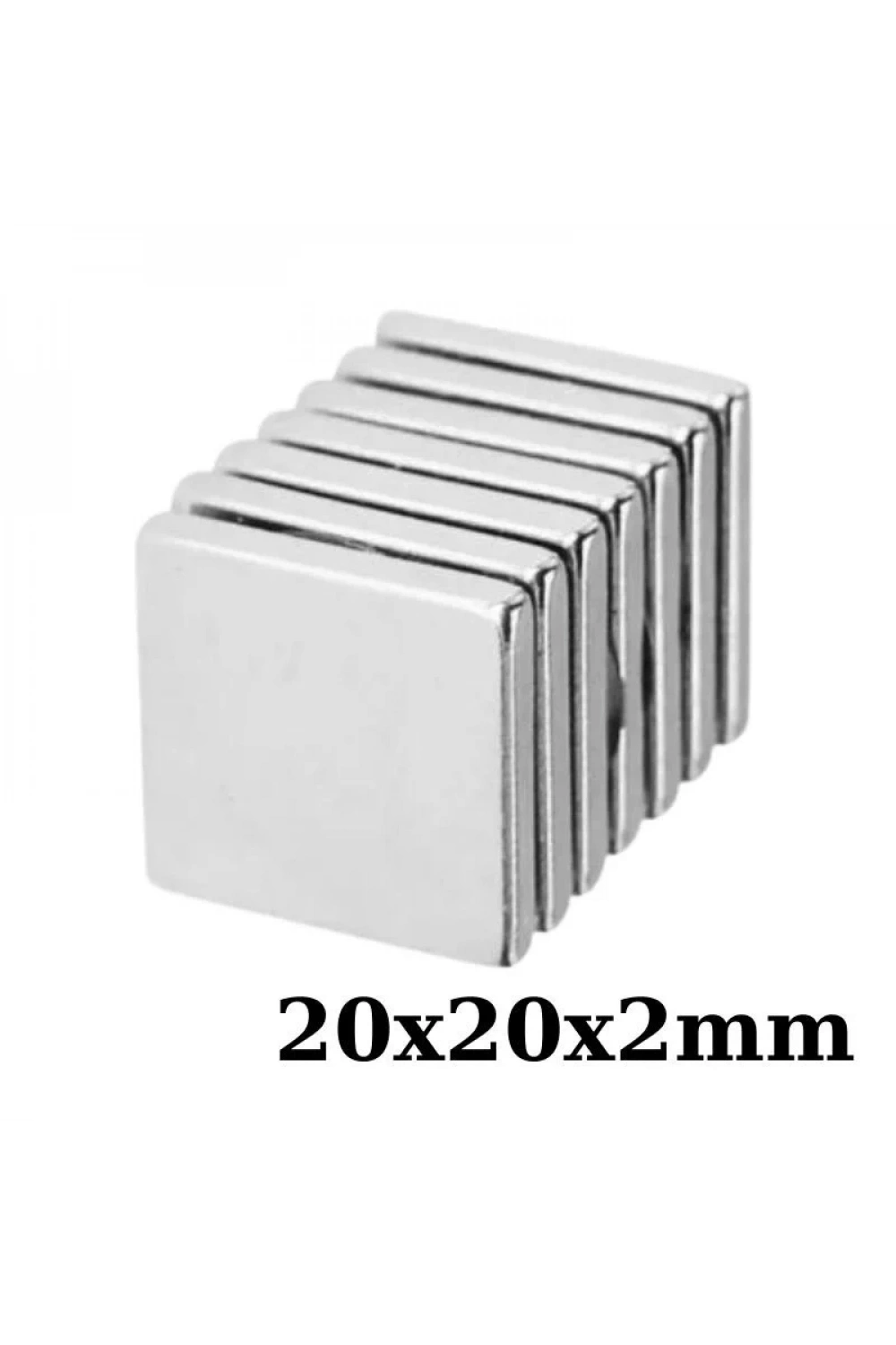 20x20x2mm Neodyum Güçlü Mıknatıs - Neodim Magnet
