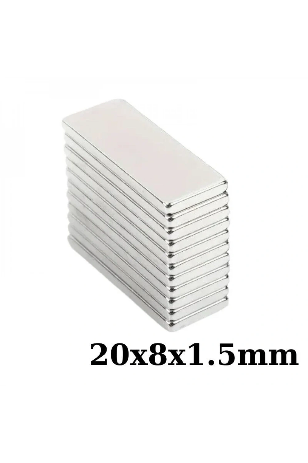 20x8x1.5mm Neodyum Güçlü Mıknatıs - Neodim Magnet