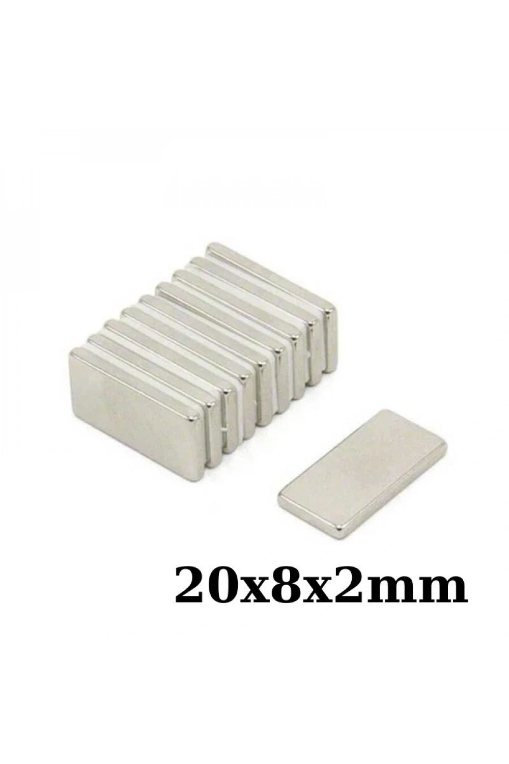 20x8x2mm Neodyum Güçlü Mıknatıs - Neodim Magnet