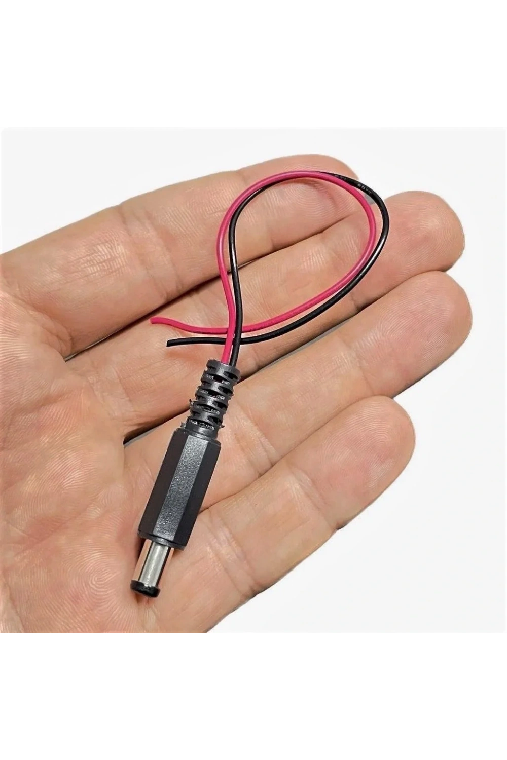 2.1mm Kablolu Erkek Jak - Jack Adaptör Fiş 15 cm 1 Adet