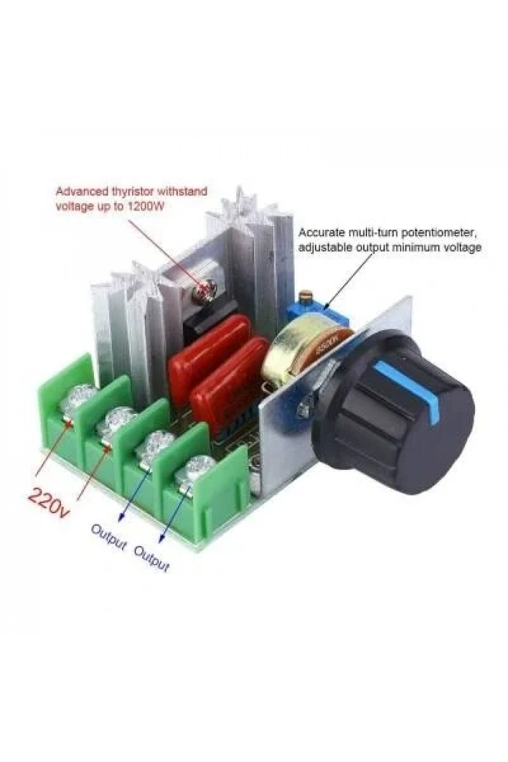 220v AC Motor Sürücü / 2000w Voltaj Regülatörü Hız & Işık Düşürücü