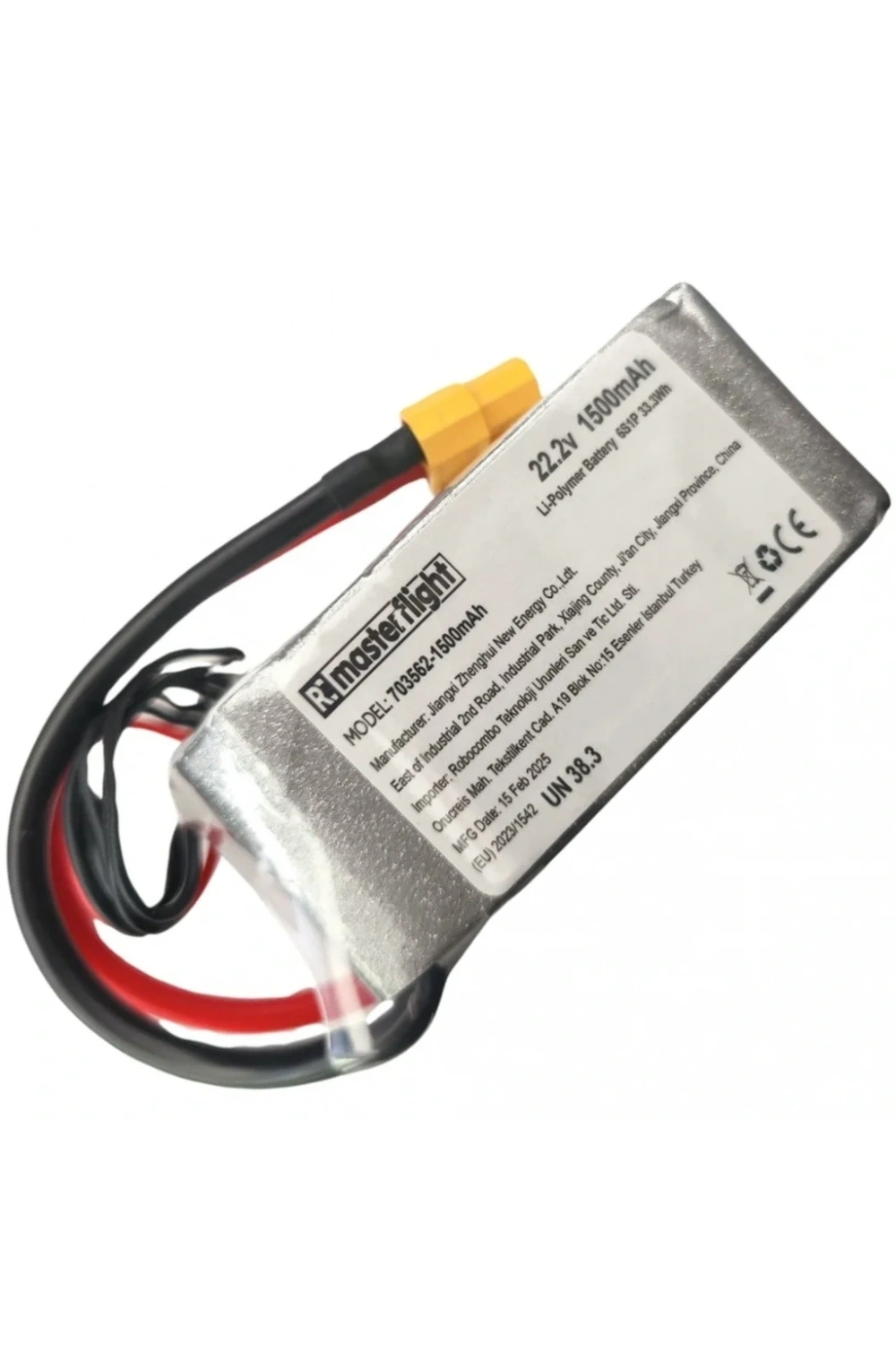 22.2V Li-po Pil - 1500mah 160C 6s Lityum Polymer Batarya